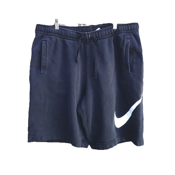 Nike Other - Nike Club Fleece Big Swoosh Sweat Shorts Black Mens XL 843520-010